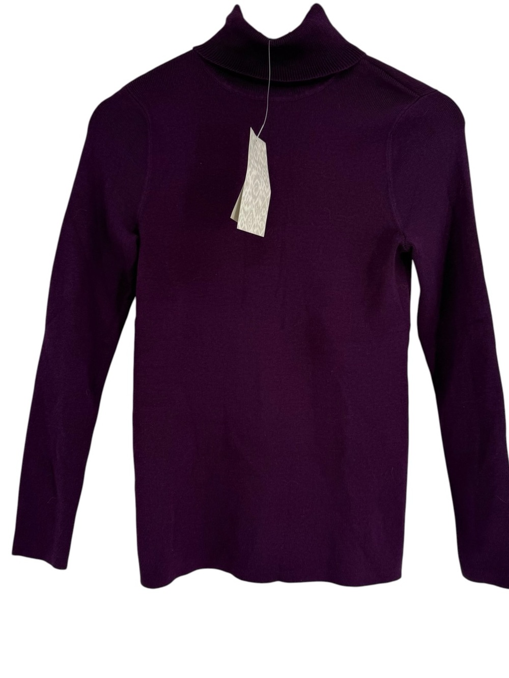 Chicos purple NWT Knit Ribbed Turtleneck Long Sleeve Pullover Sweater Size 0 (S)